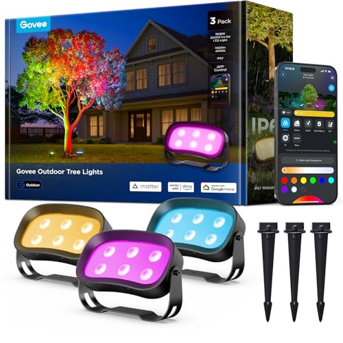 Smart Garden Outdoor - 3-Pack RGBWIC Smart Outdoor Uplights, 66