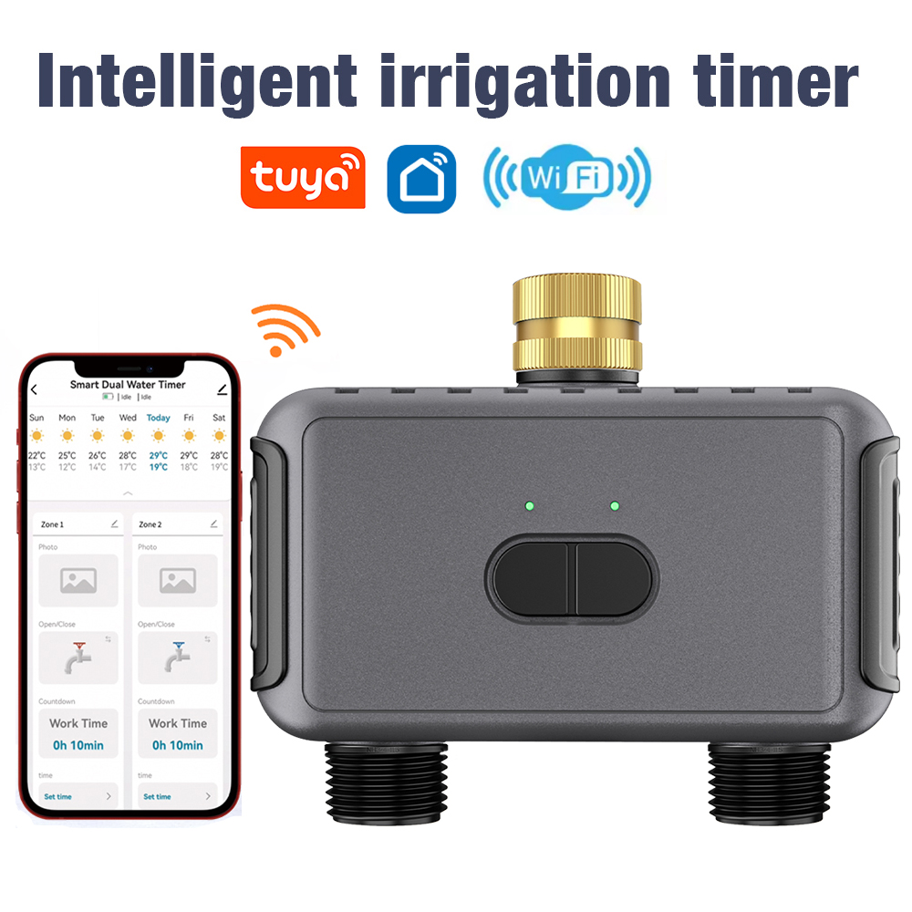Smart Garden Outdoor - Wifi Automatic Water Timer Dual Hose