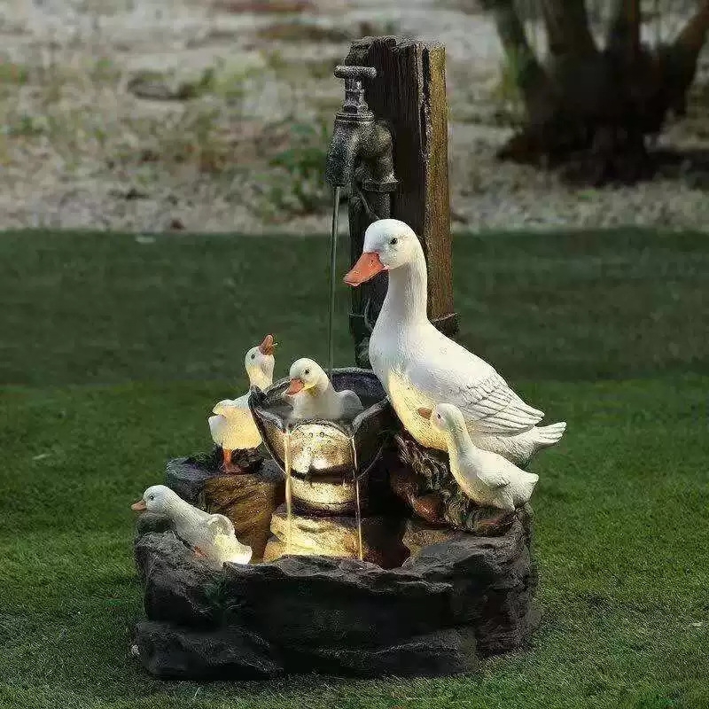Smart Garden Ornaments - ﻿ Ducks Statue Outdoor Garden Ornaments