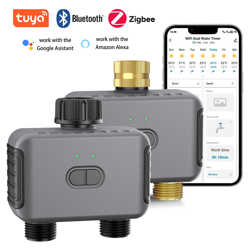 Smart Garden Outdoor - Tuya Smart Dual Water Timer Bluetooth/Zigbee