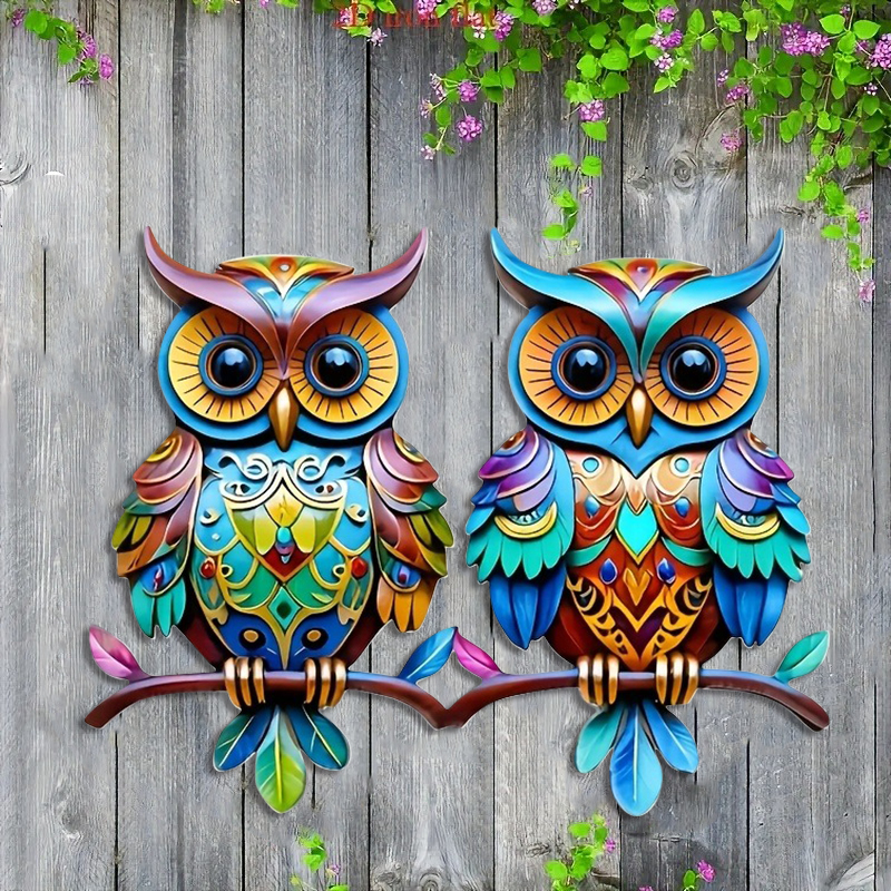 Smart Garden Ornaments - [Owl Wall Decoration] 2D Owl Wall