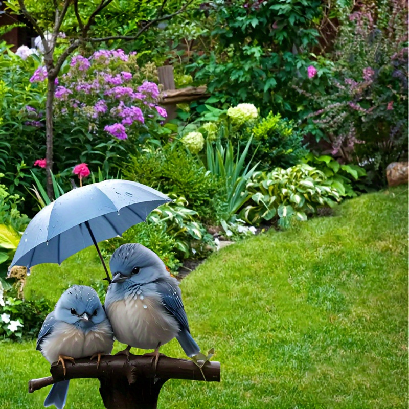Smart Garden Ornaments - 1pcs Bluebird Garden Decoration Logo. Courtyard