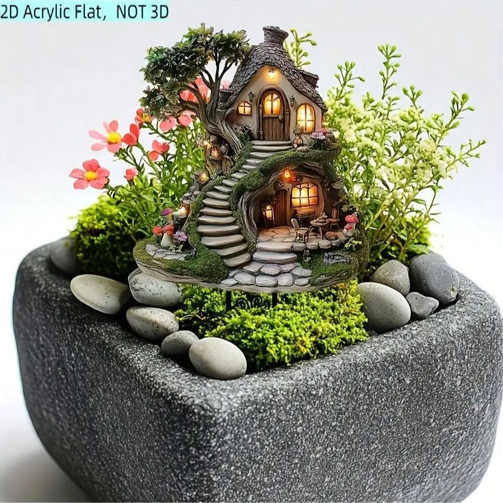 Smart Garden Ornaments - 1PCS Whimsical Treehouse Outdoor Decoration Small