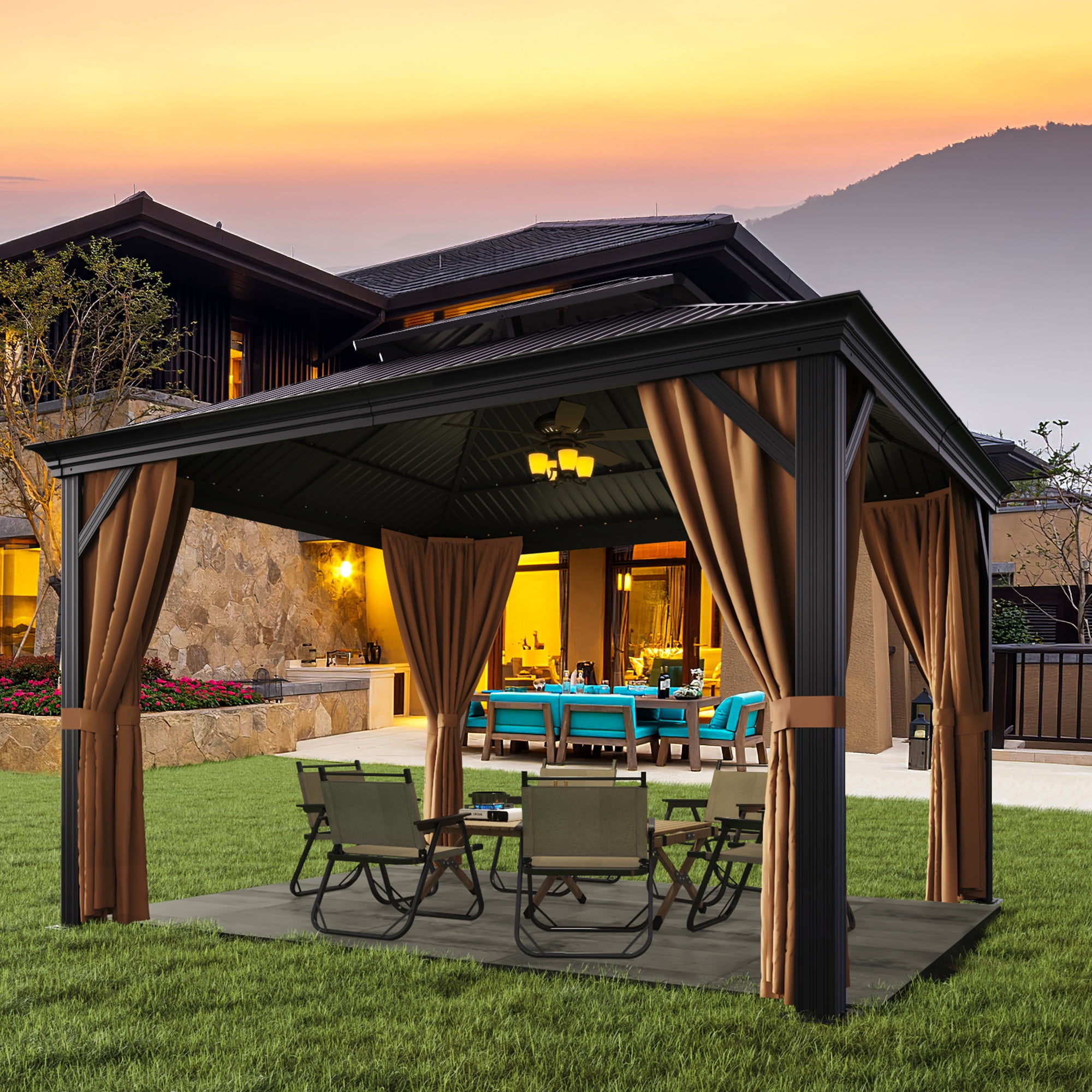 Smart Garden Outdoor - Adjustable Smart Waterproof Aluminum Pergolas Gazebos