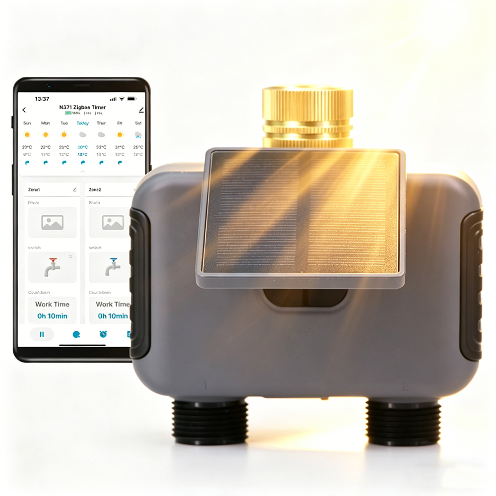 Tuay Smart Solar 2-Zone Wateri - Smart Garden Tap Timer recension och pris