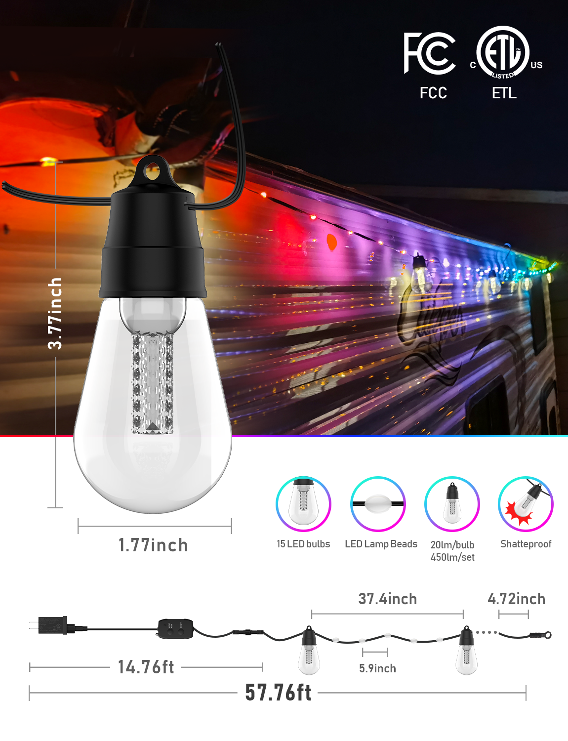 RSH Hot Sale S14 Smart String  - Smart Garden Outdoor recension och pris