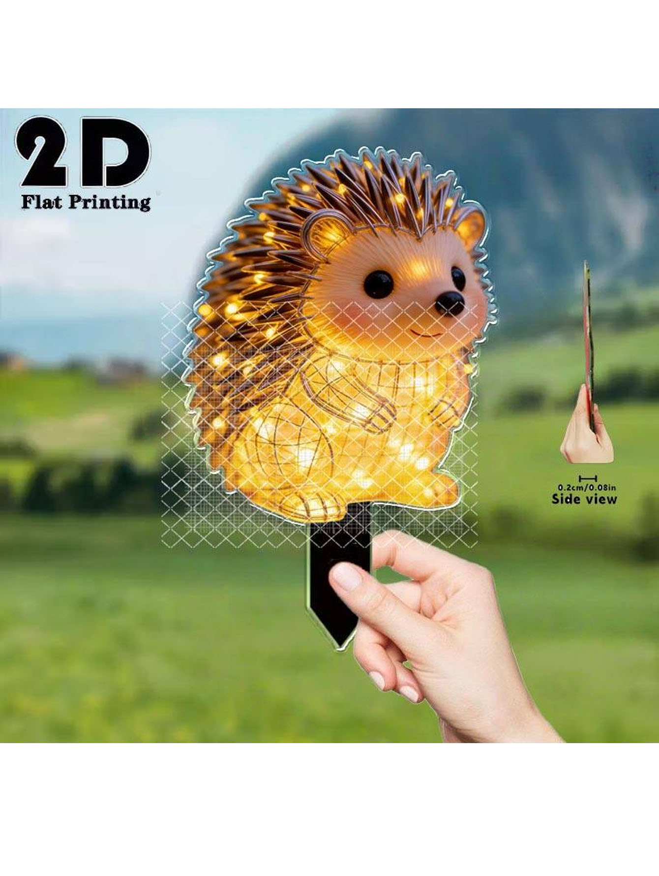 2D luminous hedgehog garden gr - Smart Garden Ornaments recension och pris