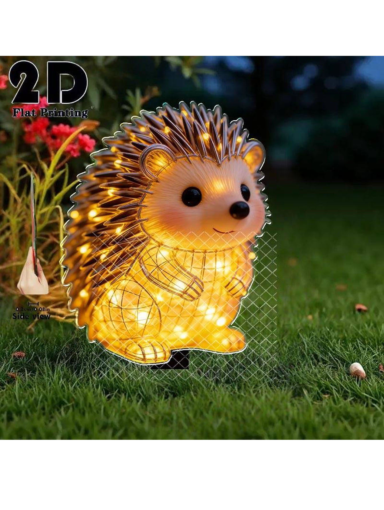 2D luminous hedgehog garden gr - Smart Garden Ornaments recension och pris