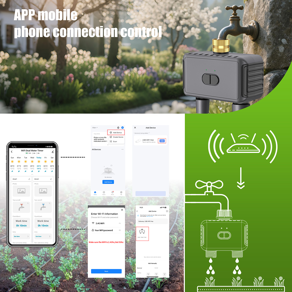 Wifi Automatic Water Timer Dua - Smart Garden Outdoor recension och pris