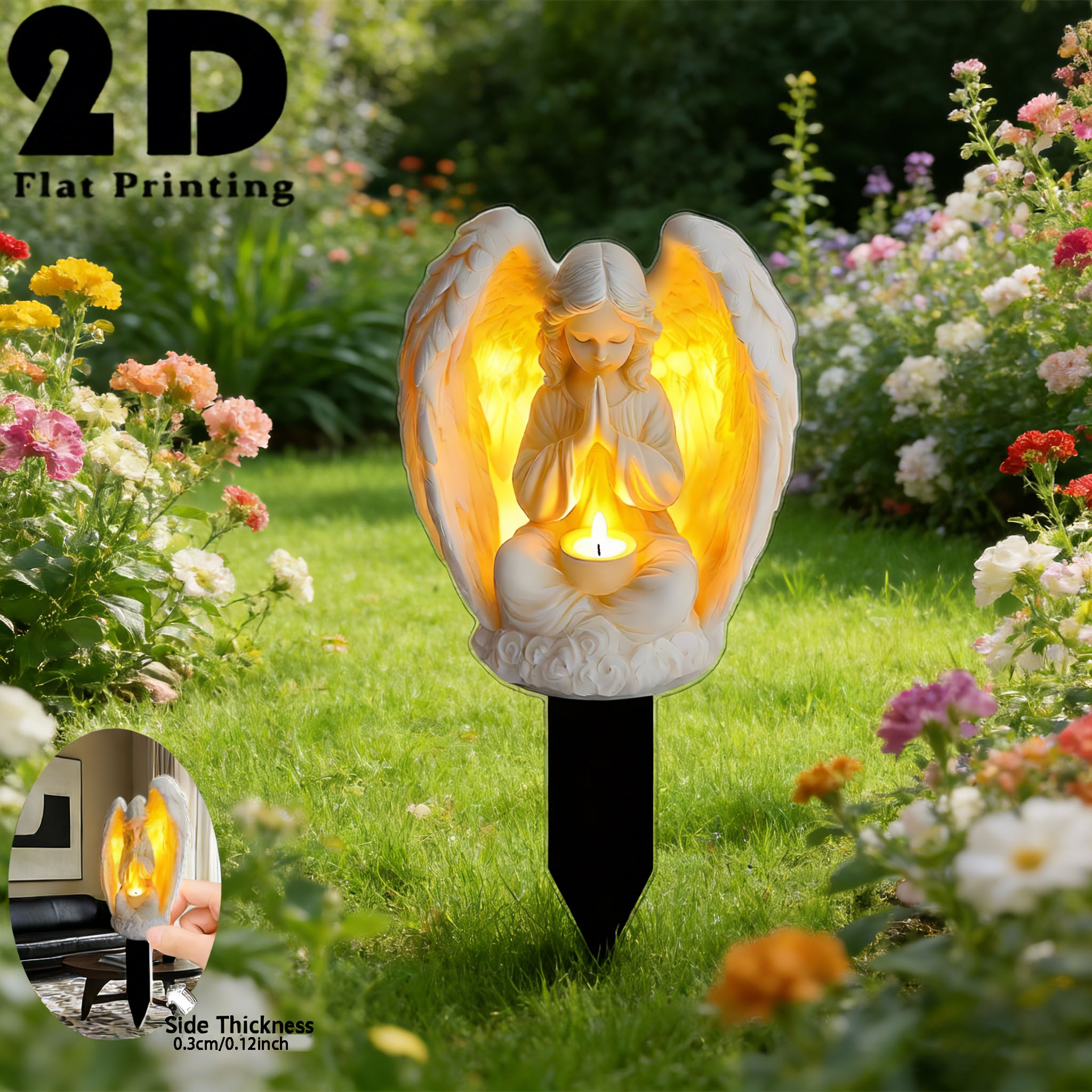 2D flat eternal light angel an - Smart Garden Ornaments recension och pris