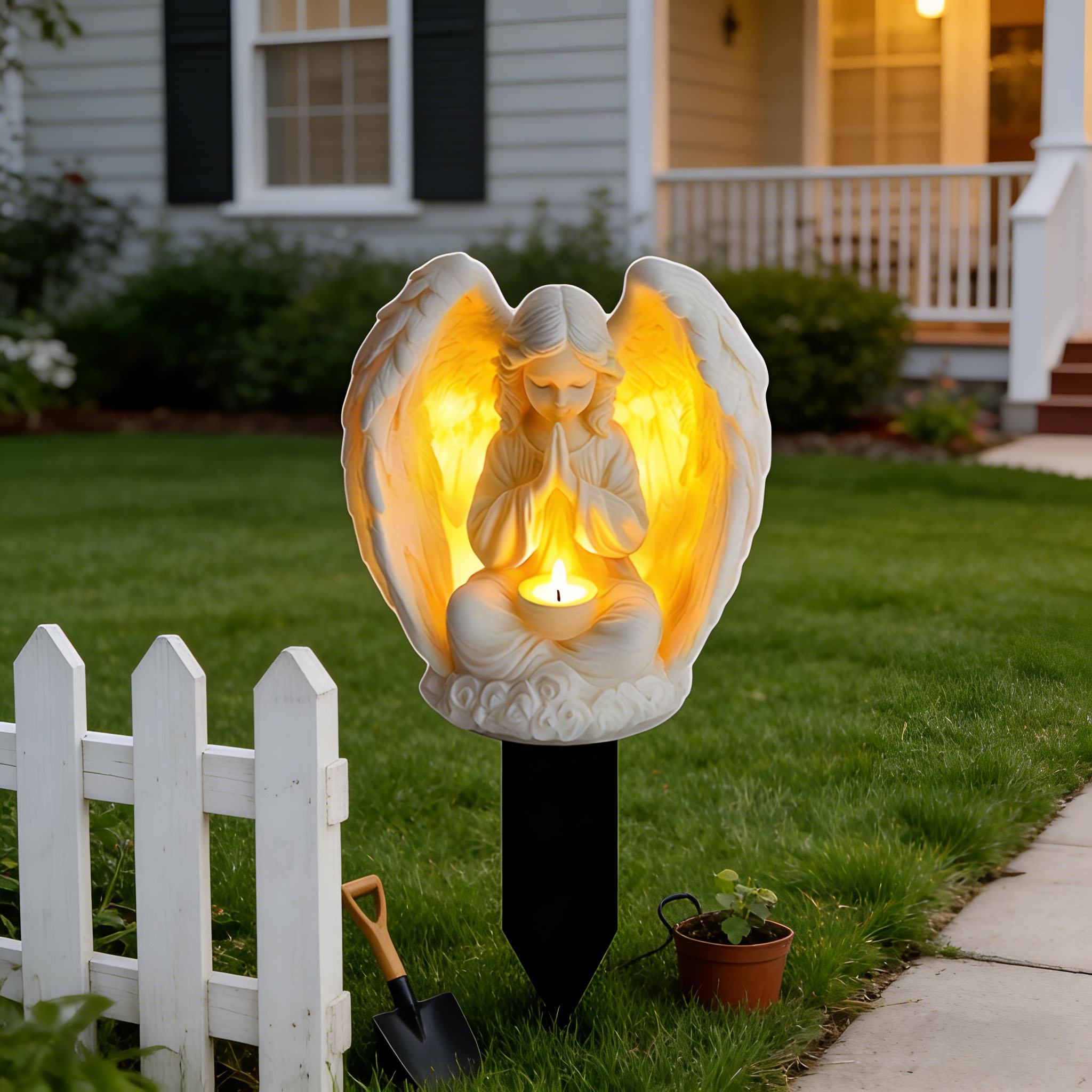 2D flat eternal light angel an - Smart Garden Ornaments recension och pris