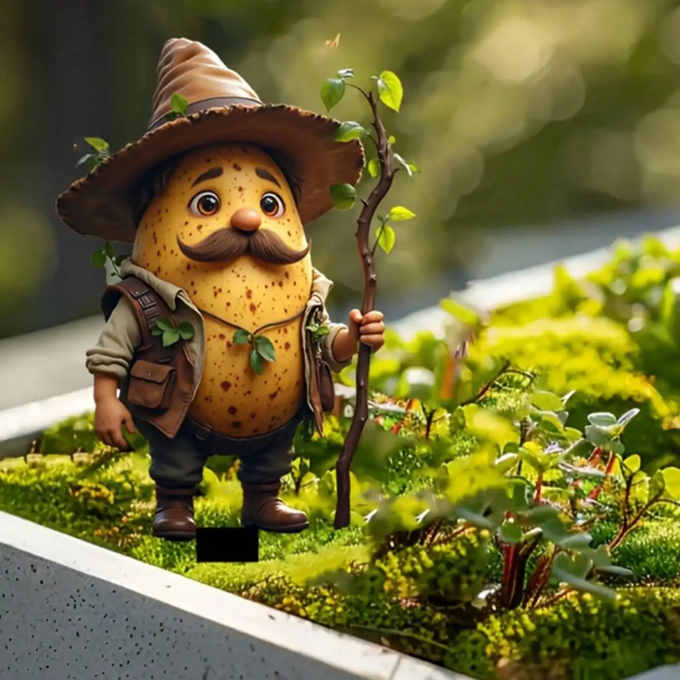 1PCS Cute Potato Elderly Outdo - Smart Garden Ornaments recension och pris