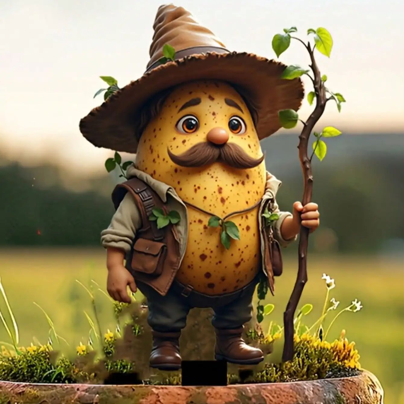 1PCS Cute Potato Elderly Outdo - Smart Garden Ornaments recension och pris