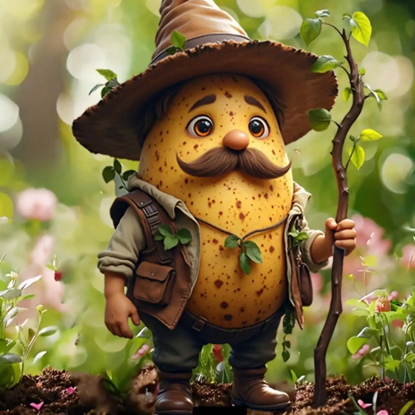 1PCS Cute Potato Elderly Outdo - Smart Garden Ornaments recension och pris