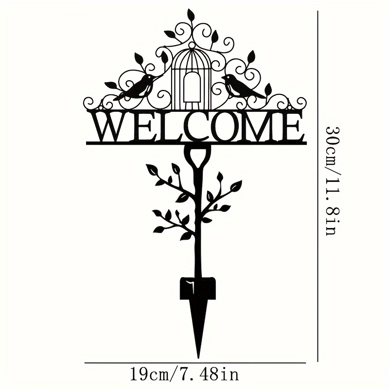 1pc Rustic Metal Welcome Bird  - Smart Garden Ornaments recension och pris