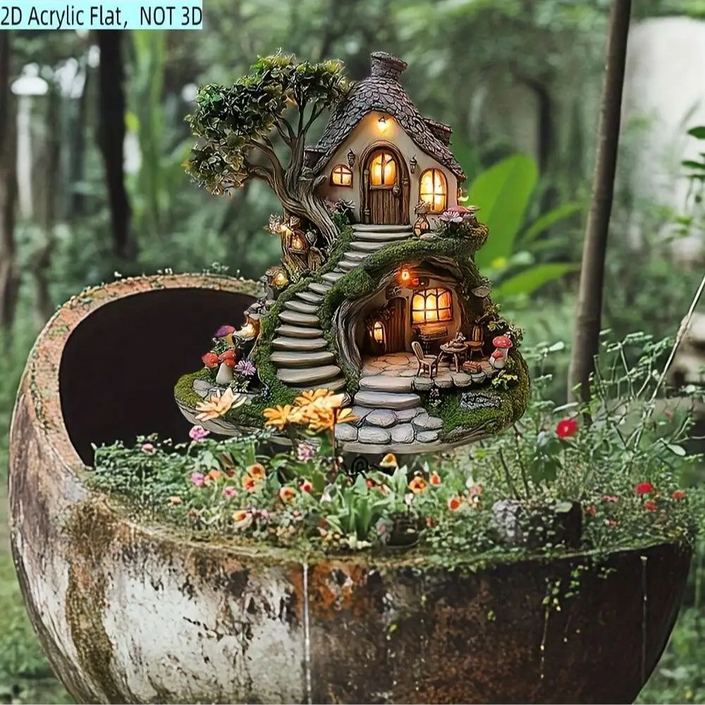 1PCS Whimsical Treehouse Outdo - Smart Garden Ornaments recension och pris