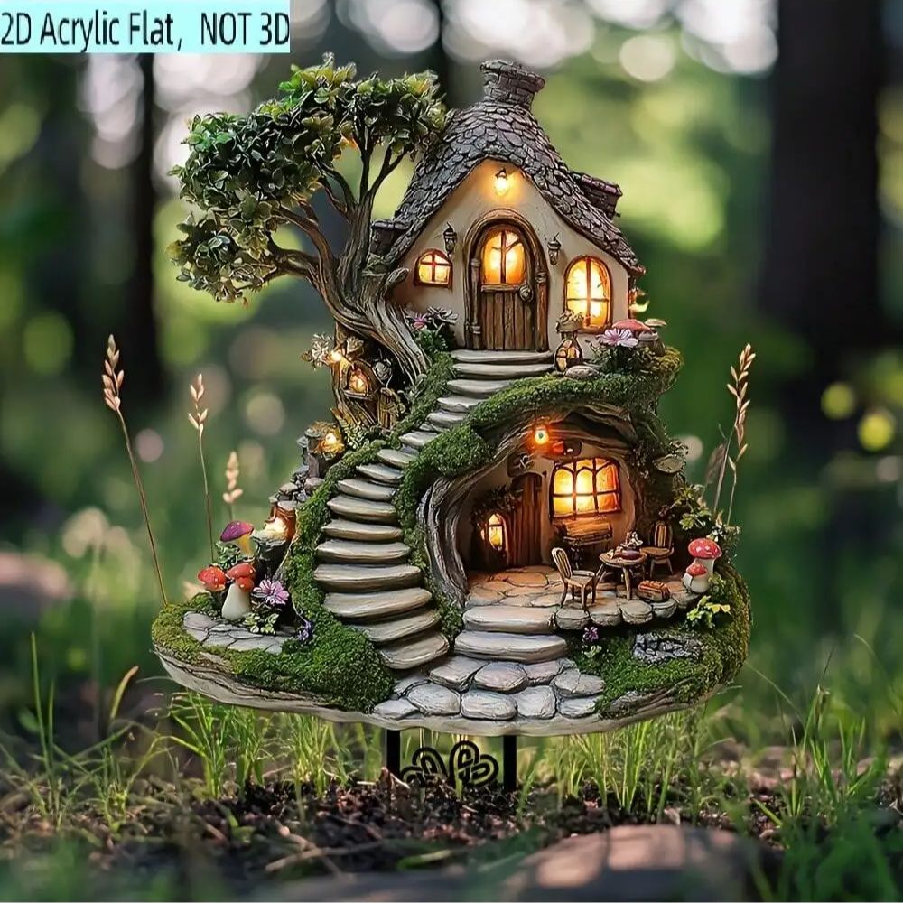 1PCS Whimsical Treehouse Outdo - Smart Garden Ornaments recension och pris