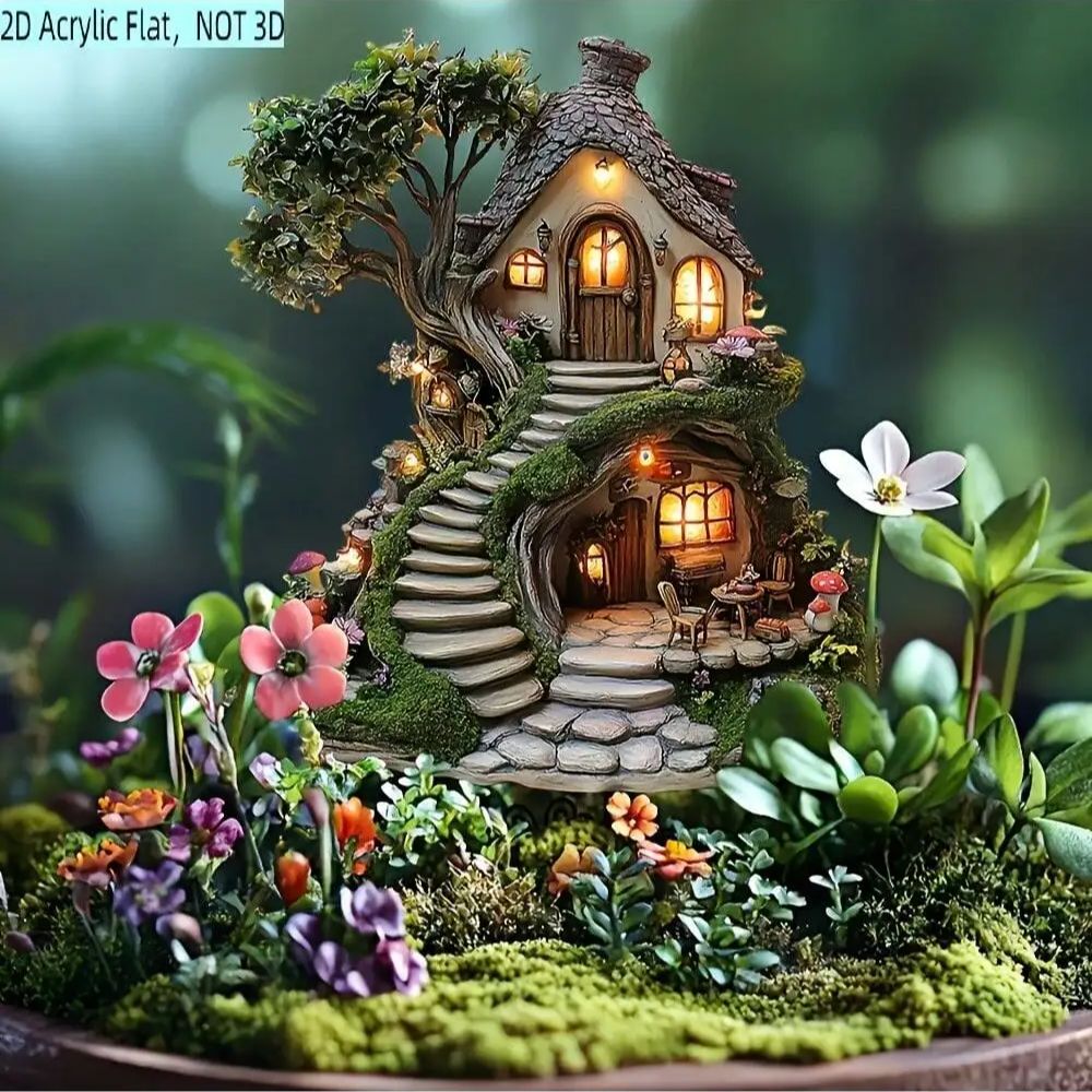 1PCS Whimsical Treehouse Outdo - Smart Garden Ornaments recension och pris