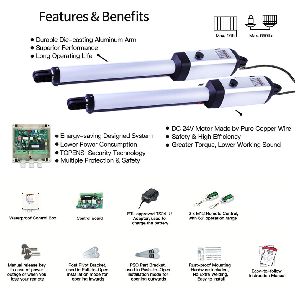 MK702 200KG Auto Swing Gate Op - Smart Garden Apple recension och pris