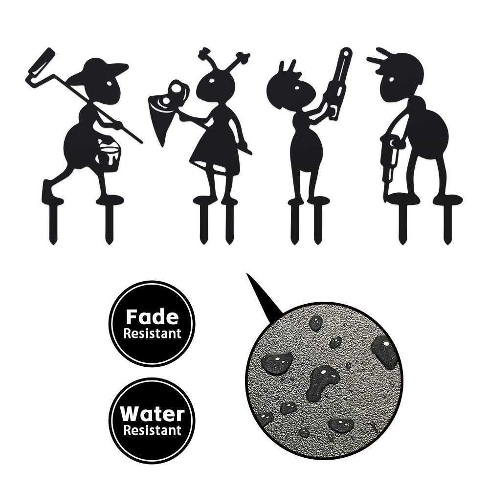 Four-Piece Ant Metal Garden St - Smart Garden Ornaments recension och pris