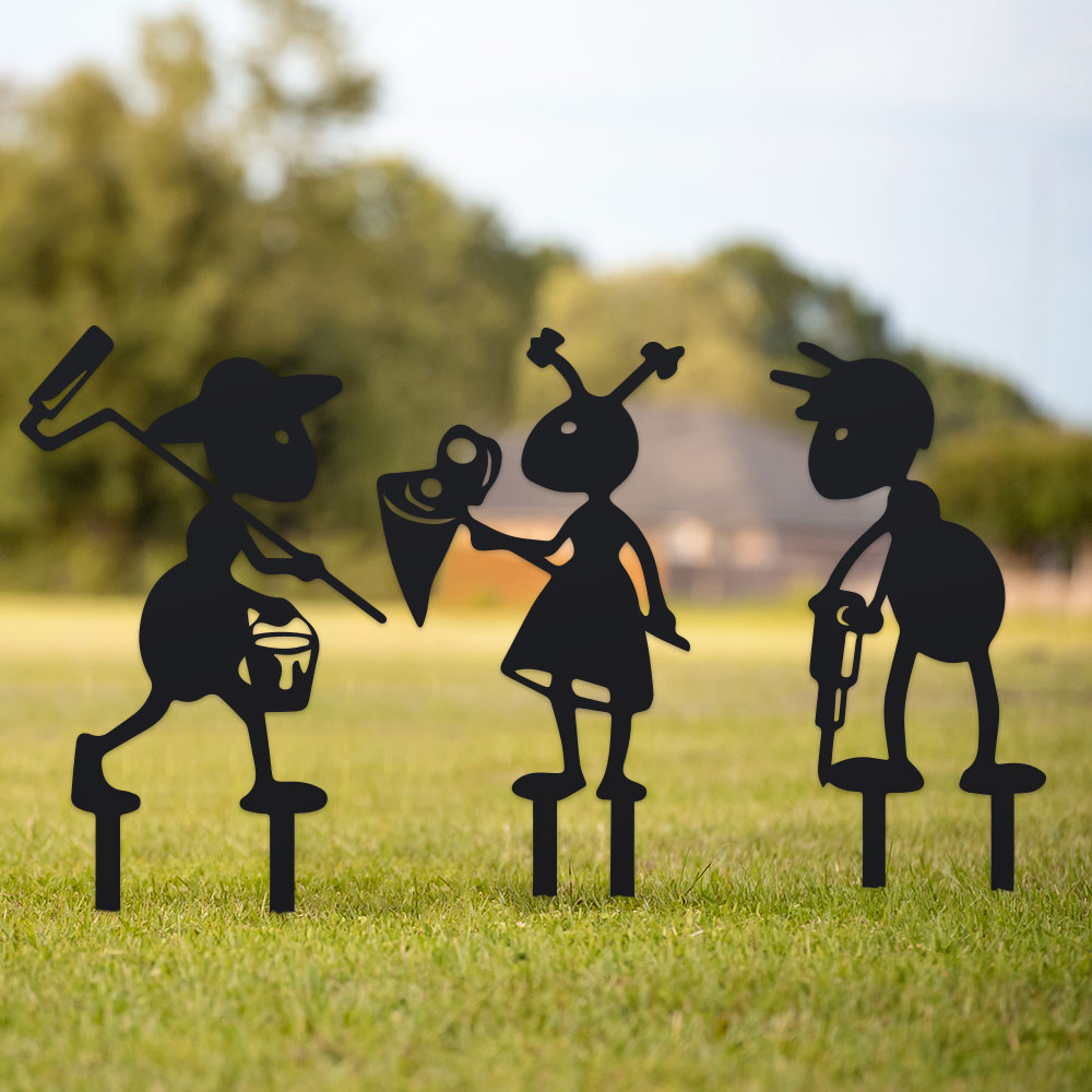 Four-Piece Ant Metal Garden St - Smart Garden Ornaments recension och pris