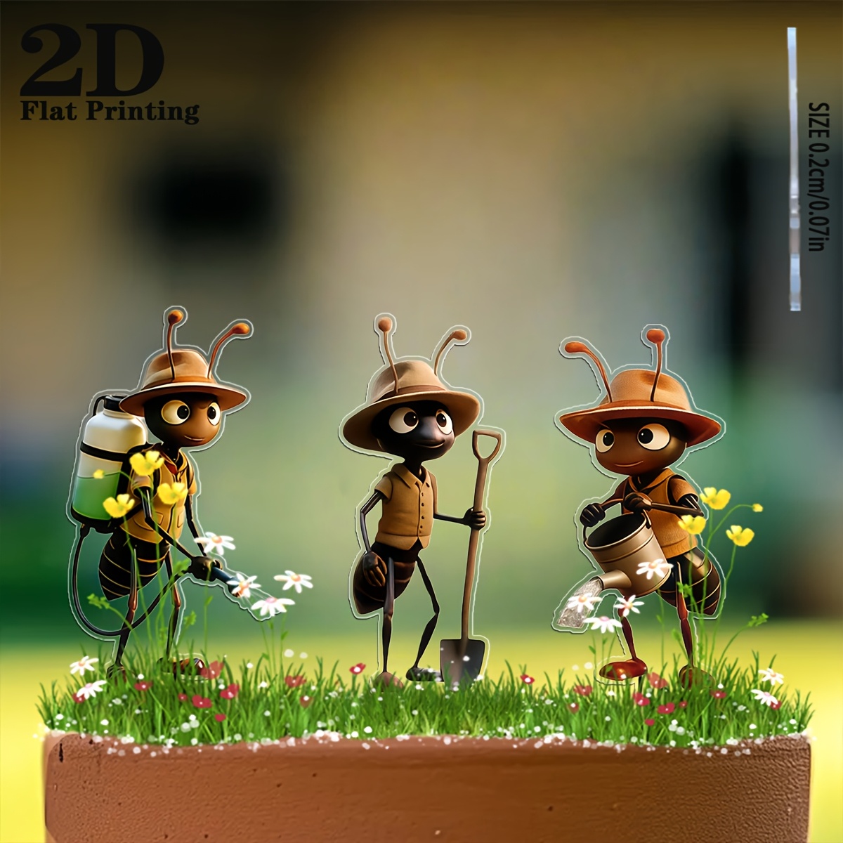 2D Flat, 3Pc Ant Acrylic Garde - Smart Garden Ornaments recension och pris