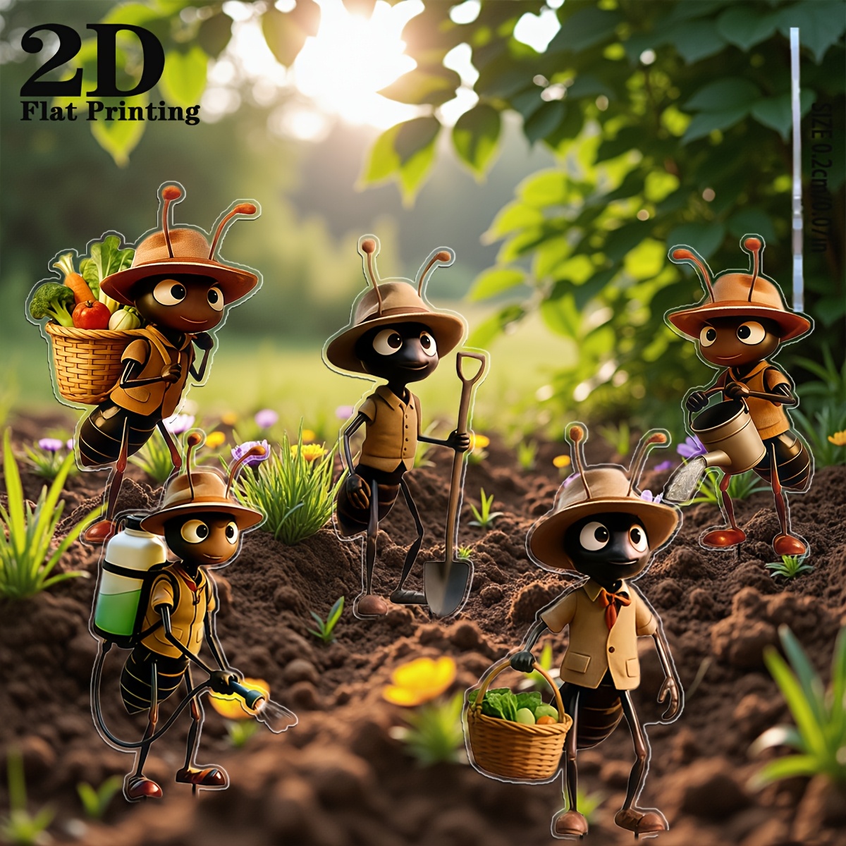 2D Flat, 3Pc Ant Acrylic Garde - Smart Garden Ornaments recension och pris