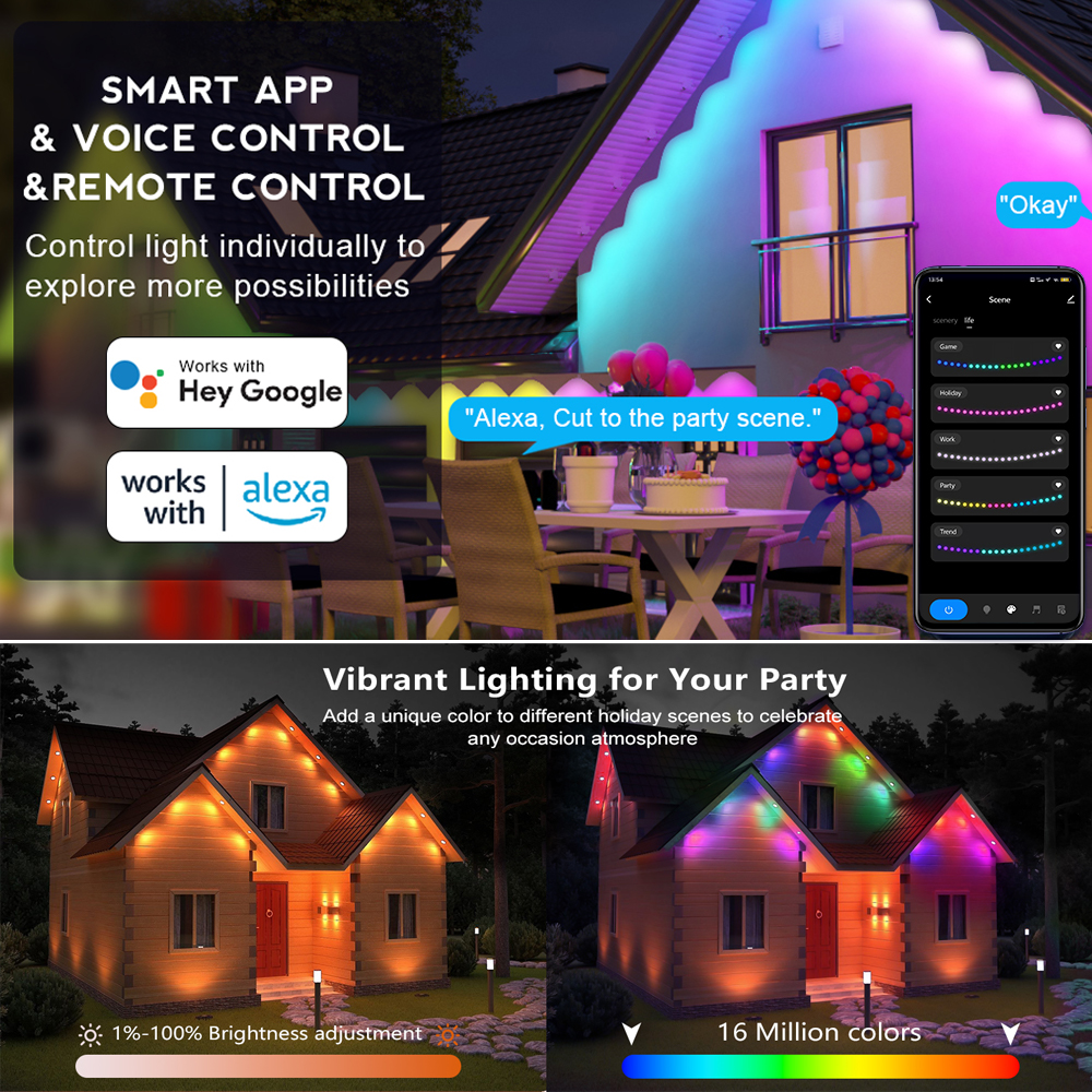 Smart WIFI RGB Eaves Lighting  - Smart Garden Outdoor recension och pris