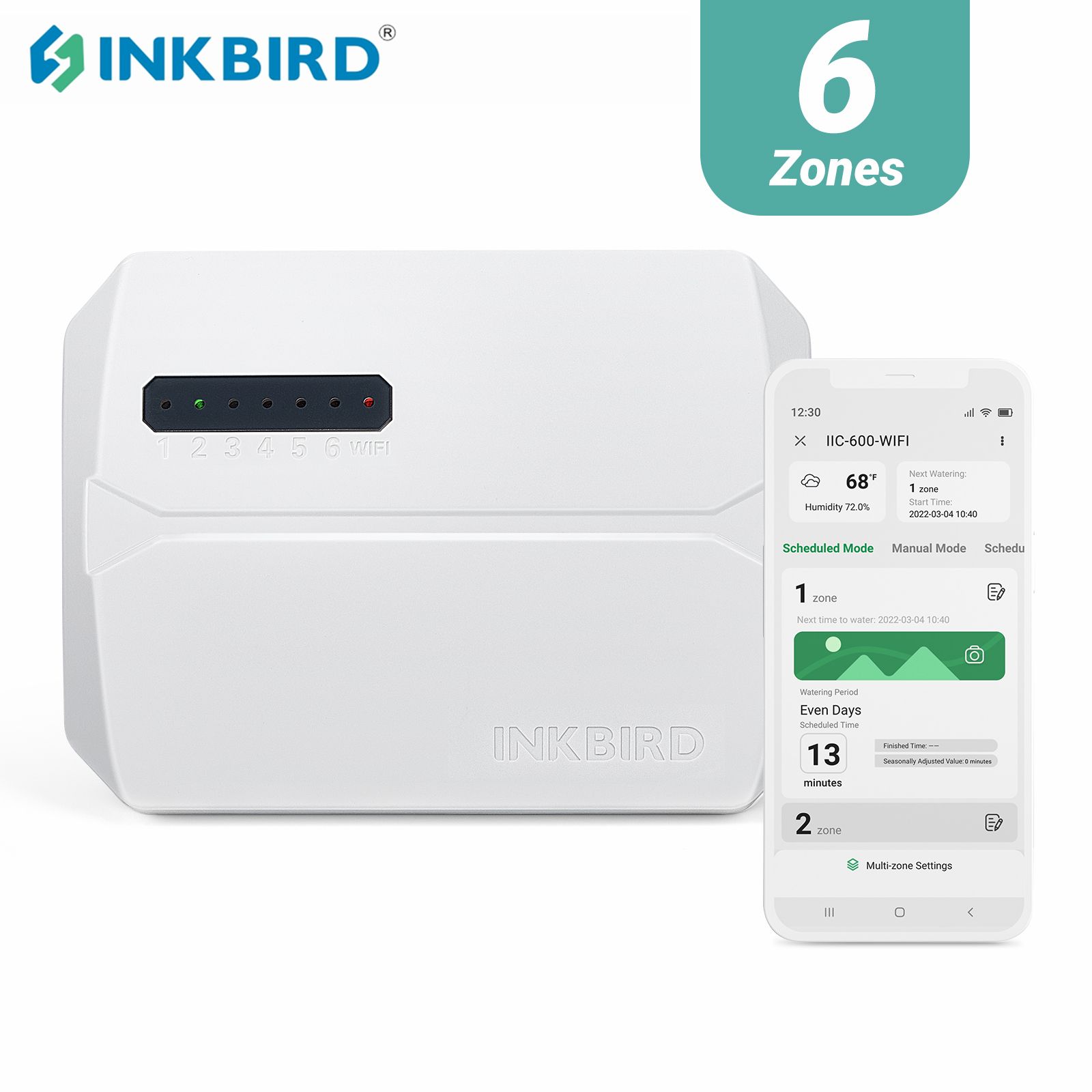 INKBIRD Wi-Fi 6-Zone Auto Irri - Smart Garden Tap Timer recension och pris