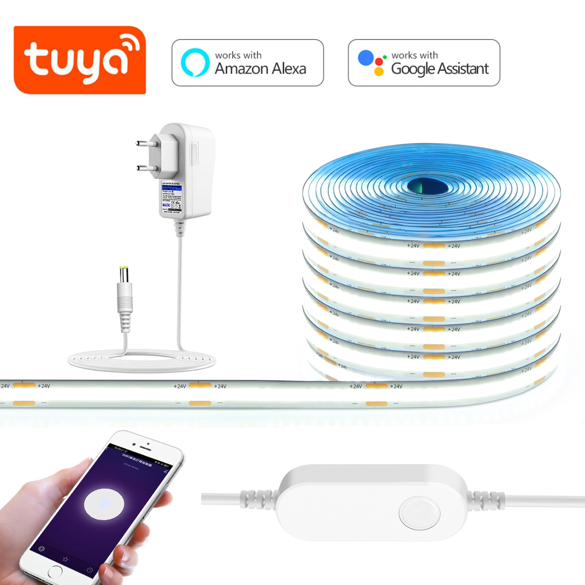 3M 5M 10M 24V COB LED Strip Li - Smart Garden Outdoor recension och pris