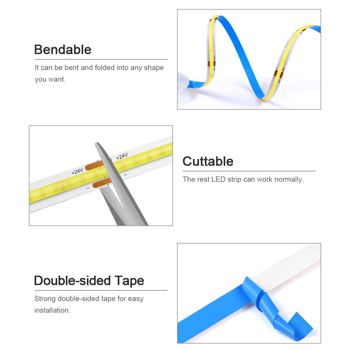 3M 5M 10M 24V COB LED Strip Li - Smart Garden Outdoor recension och pris